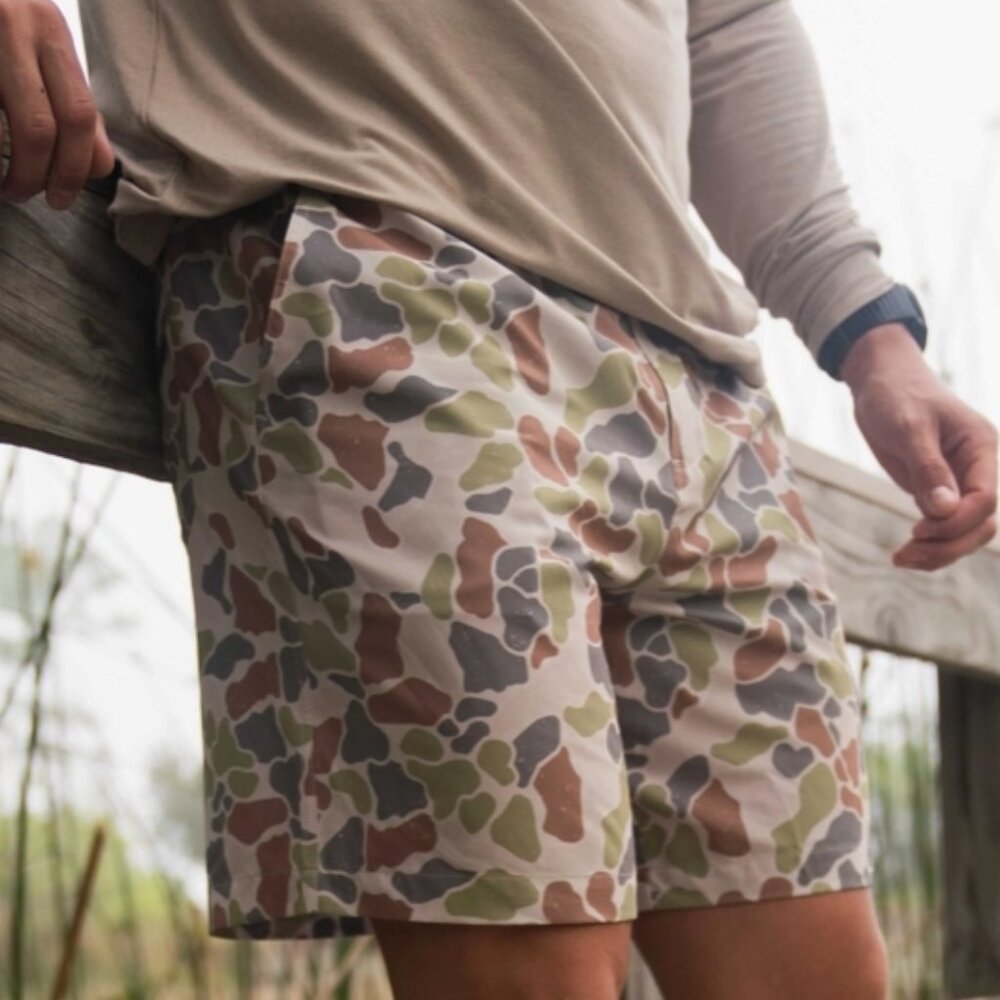 BURLEBO Everyday Short in Driftwood Camo